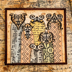 Paper Artsy Eclectica3 Scrapcosy Mini Cling Stamp em82 pattern card