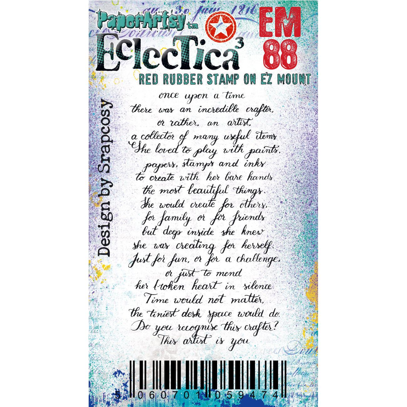 Paper Artsy Eclectica3 Scrapcosy Mini Cling Stamp em88