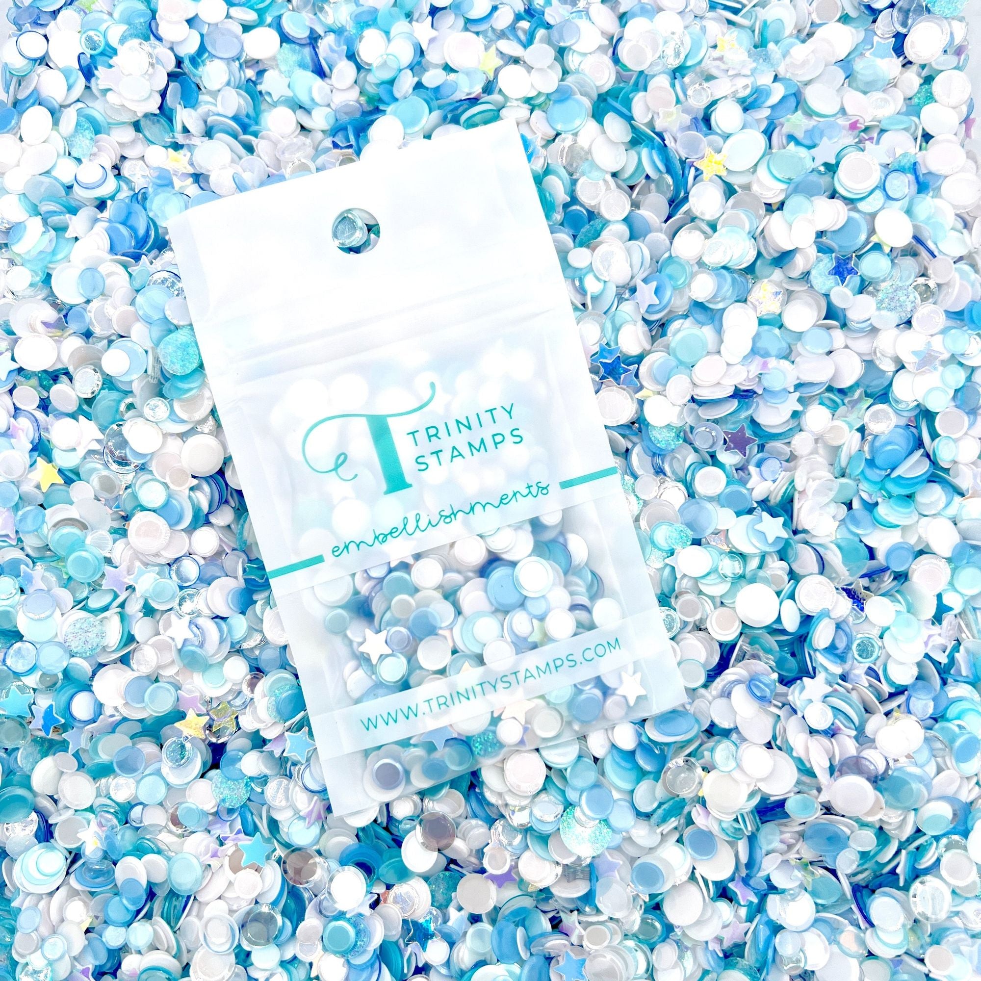 Trinity Stamps Snow Day Confetti Embellishment Mix emb-0009 bag view