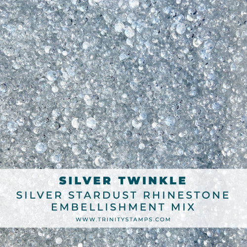 Trinity Stamps Silver Twinkle Rhinestones Embellishment Mix emb-0015