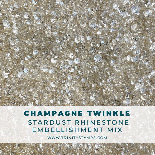 Trinity Stamps Champagne Twinkle Rhinestones Embellishment Mix emb-0016
