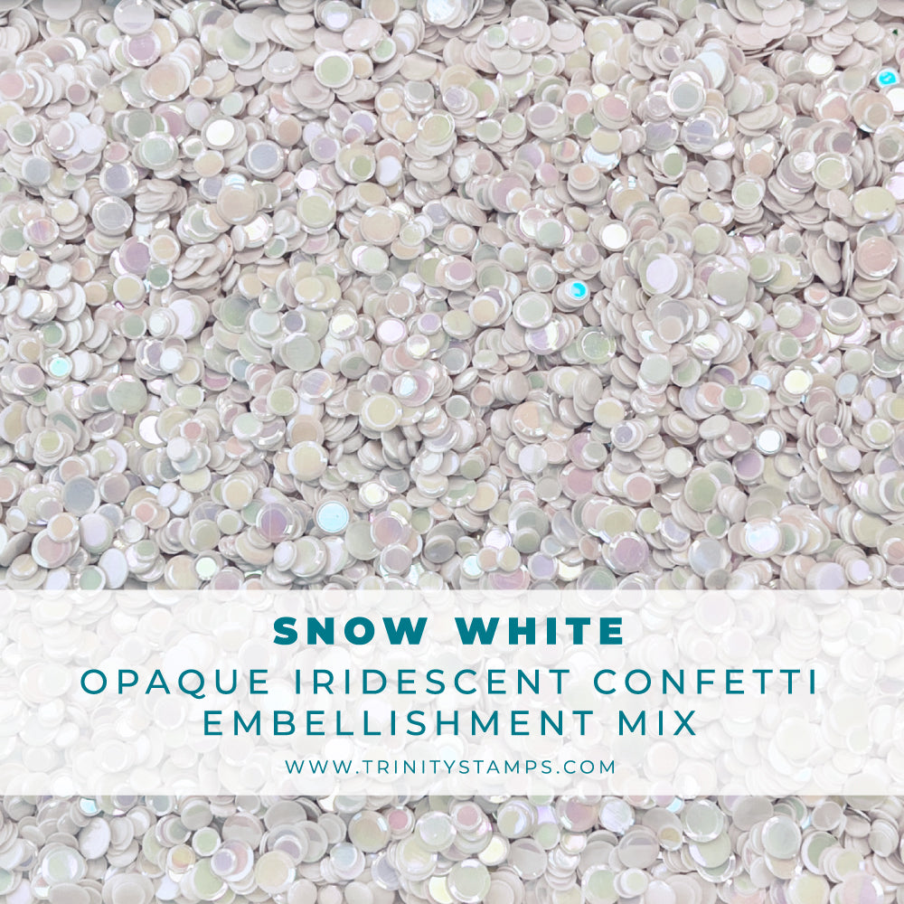 Trinity Stamps Snow White Opaque Shine Confetti emb-0028