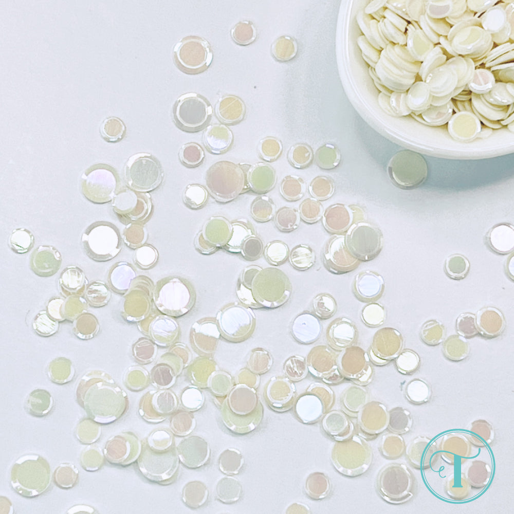 Trinity Stamps Cream Puff Opaque Shine Confetti emb-0029 close up