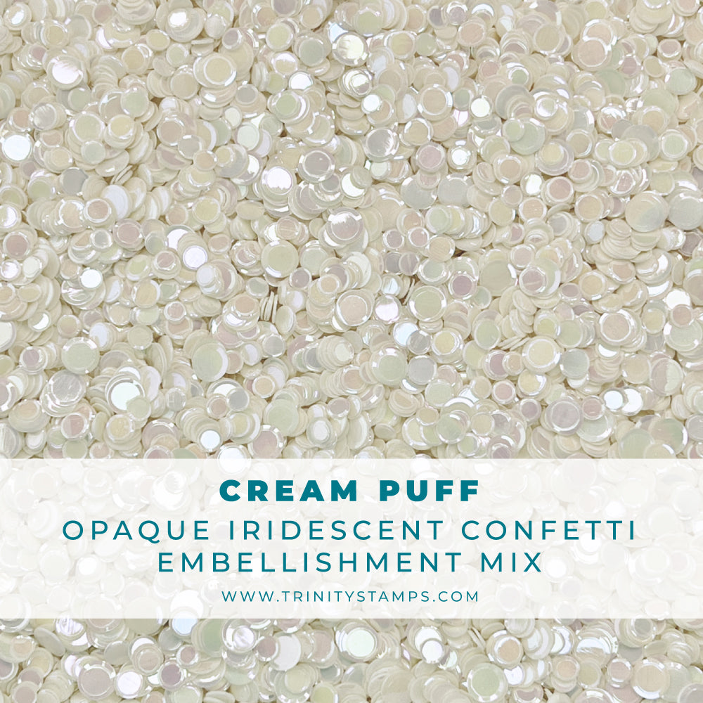Trinity Stamps Cream Puff Opaque Shine Confetti emb-0029