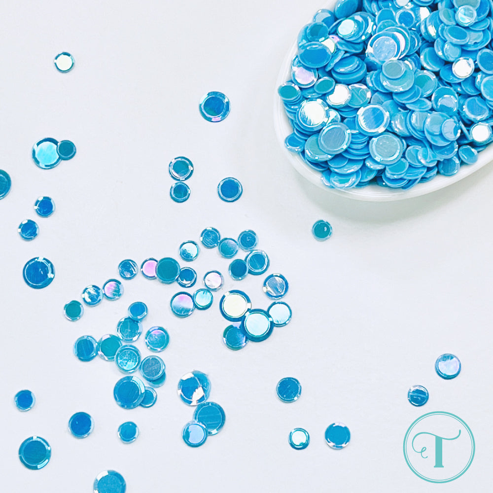 Trinity Stamps Little Boy Blue Opaque Shine Confetti emb-0041 close up