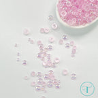 Trinity Stamps Iridescent Pale Pink Bubbles Embellishment Mix emb-0061 close up