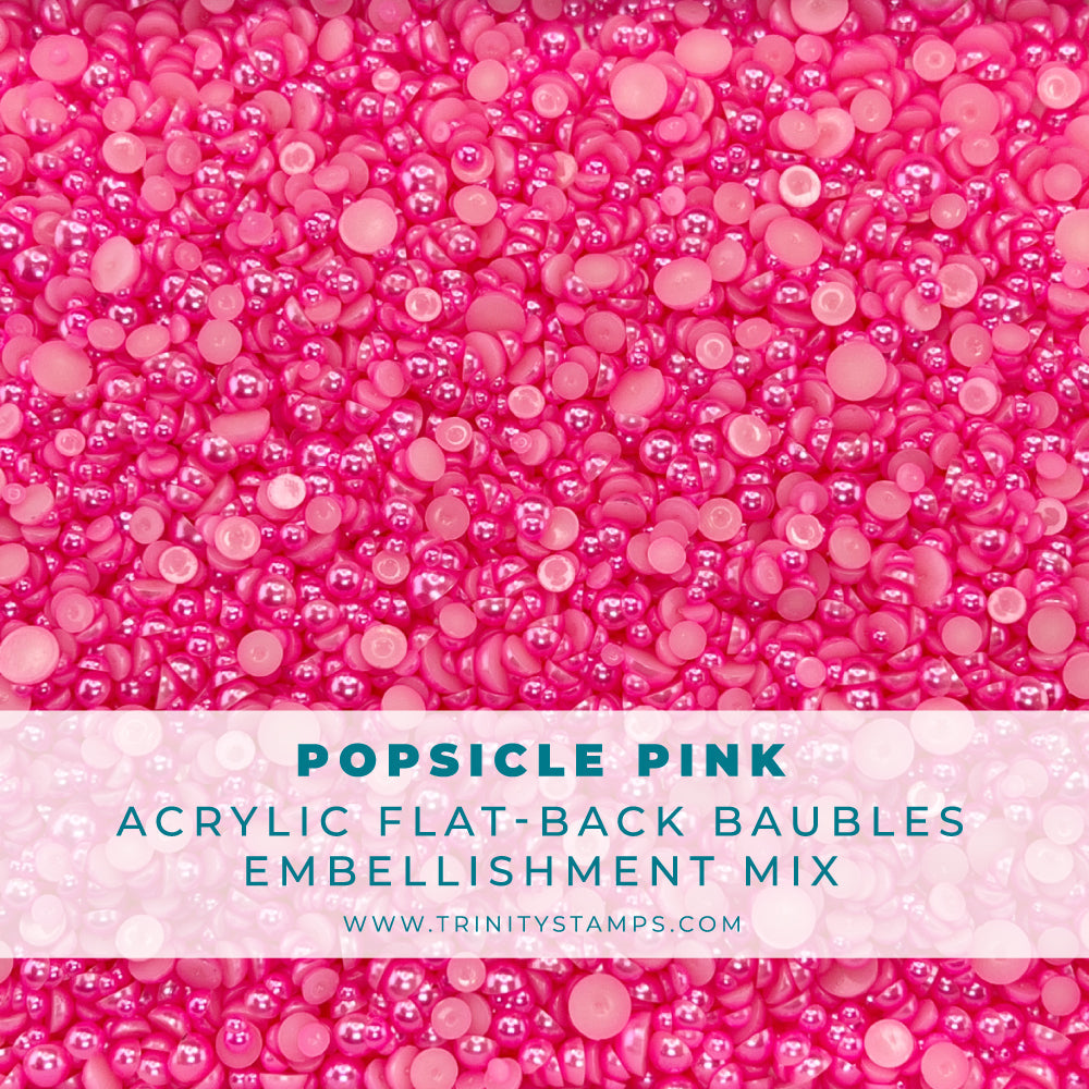 Trinity Stamps Popsicle Pink Baubles Embellishment Mix emb-0094