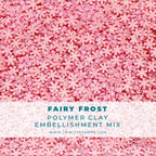 Trinity Stamps Fairy Frost Pink Clay Snowflake Embellishment Mix emb-0097