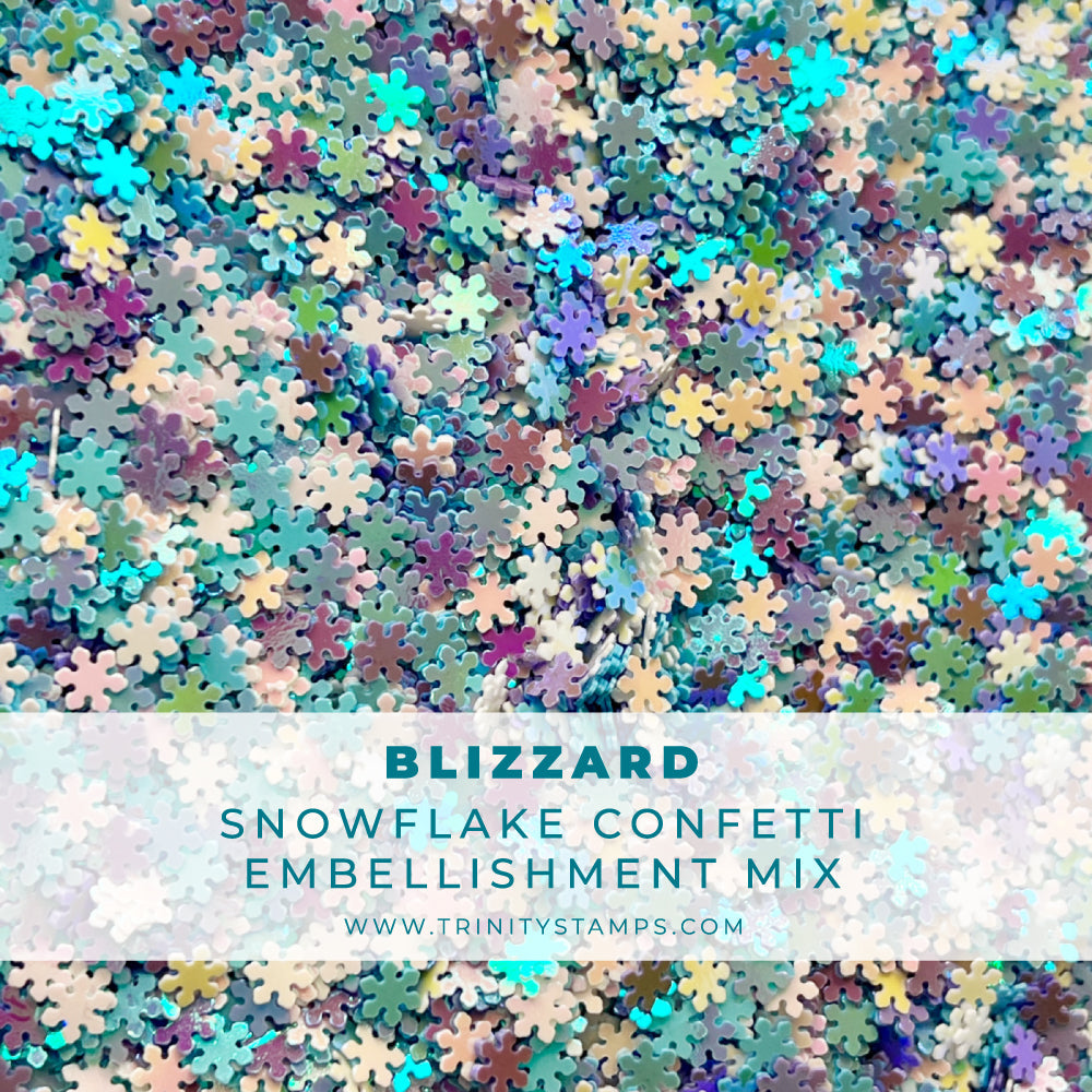 Trinity Stamps Blizzard Snowflake Confetti Embellishment Mix emb-0098