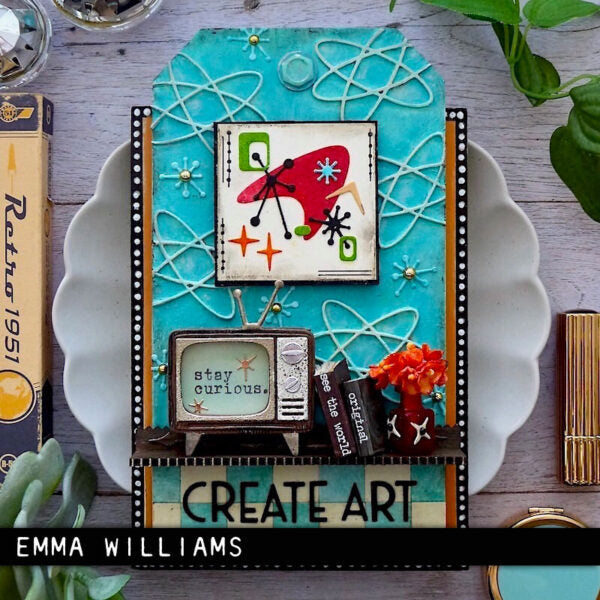 Tim Holtz Sizzix Vault Thinlits Atomic Retro Dies 666875