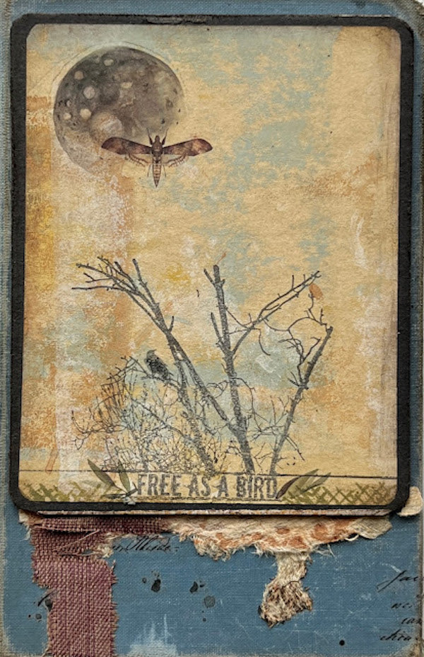 Paper Artsy Eclectica3 Seth Apter Cling Stamps esa39 free as a bird