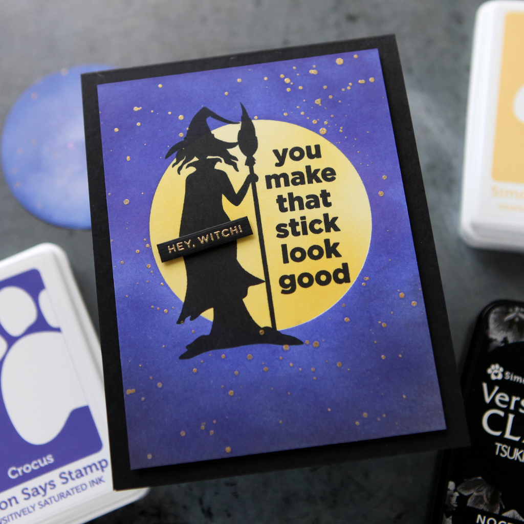 Simon Says Stamp! CZ Design Stamps and Dies WITCH PLEASE set544wp Halloween Card | color-code:ALT03