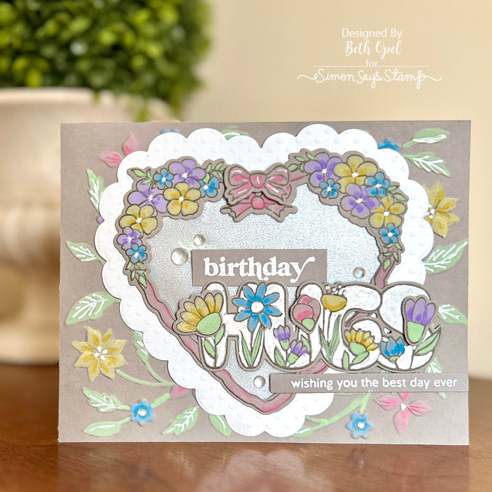 Simon Says Clear Stamps EZ Strips Birthday 3172ssc To Be Loved Birthday Card