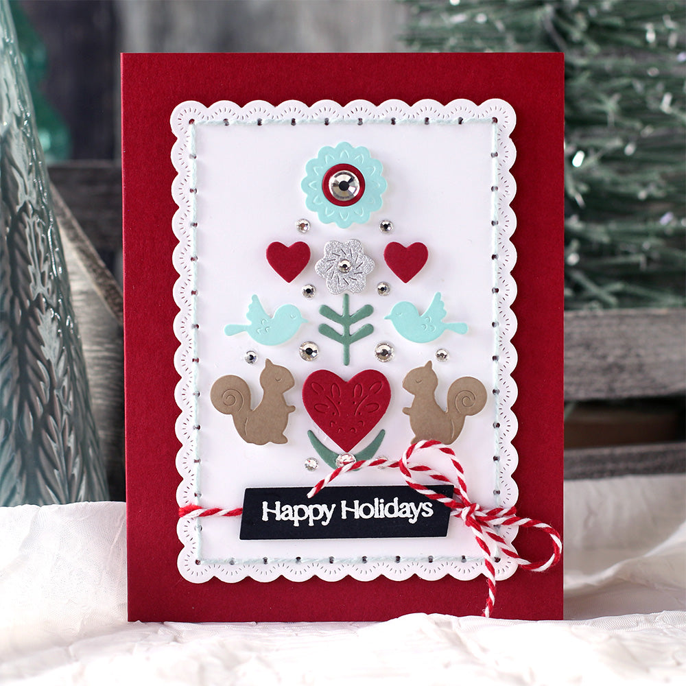 Simon Says Stamps and Dies EZ Strips Christmas set1122ez DieCember Christmas Card
