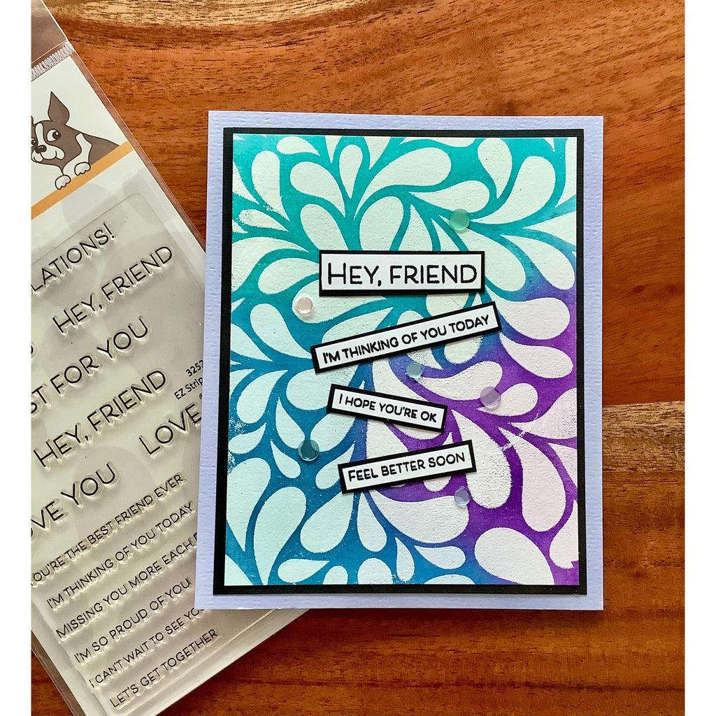 Simon Says Clear Stamps EZ Strips Everyday 3252ssc Friend Like You Get Well Card