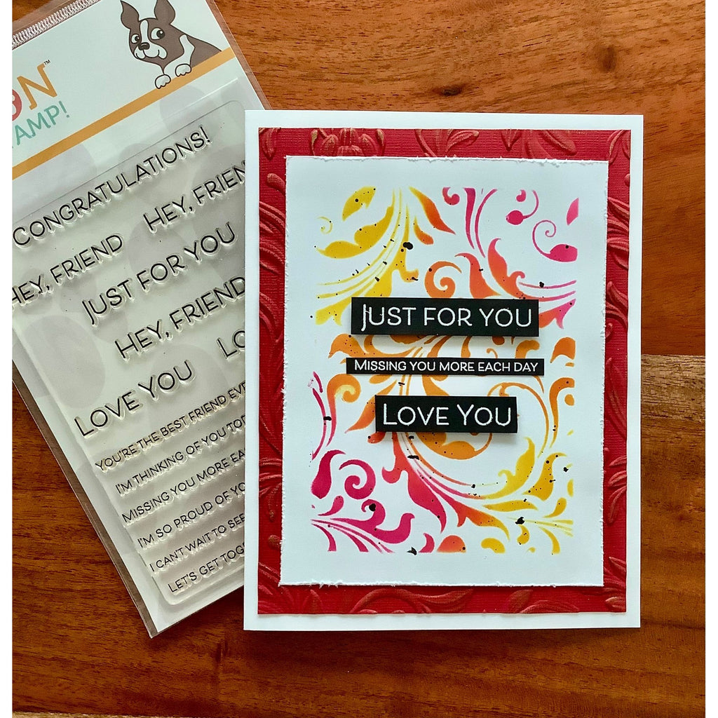 Simon Says Clear Stamps EZ Strips Everyday 3252ssc Friend Like You Miss You Card