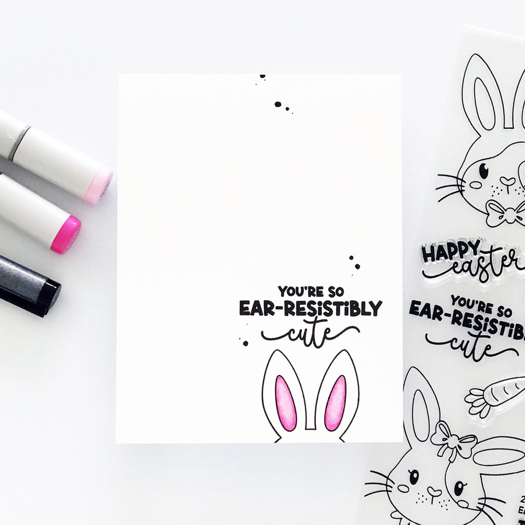 Simon Says Stamps and Dies Ear-Resistibly Cute set944ec Rain or Shine Easter Card