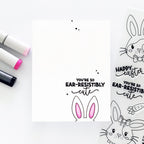 Simon Says Stamps and Dies Ear-Resistibly Cute set944ec Rain or Shine Easter Card