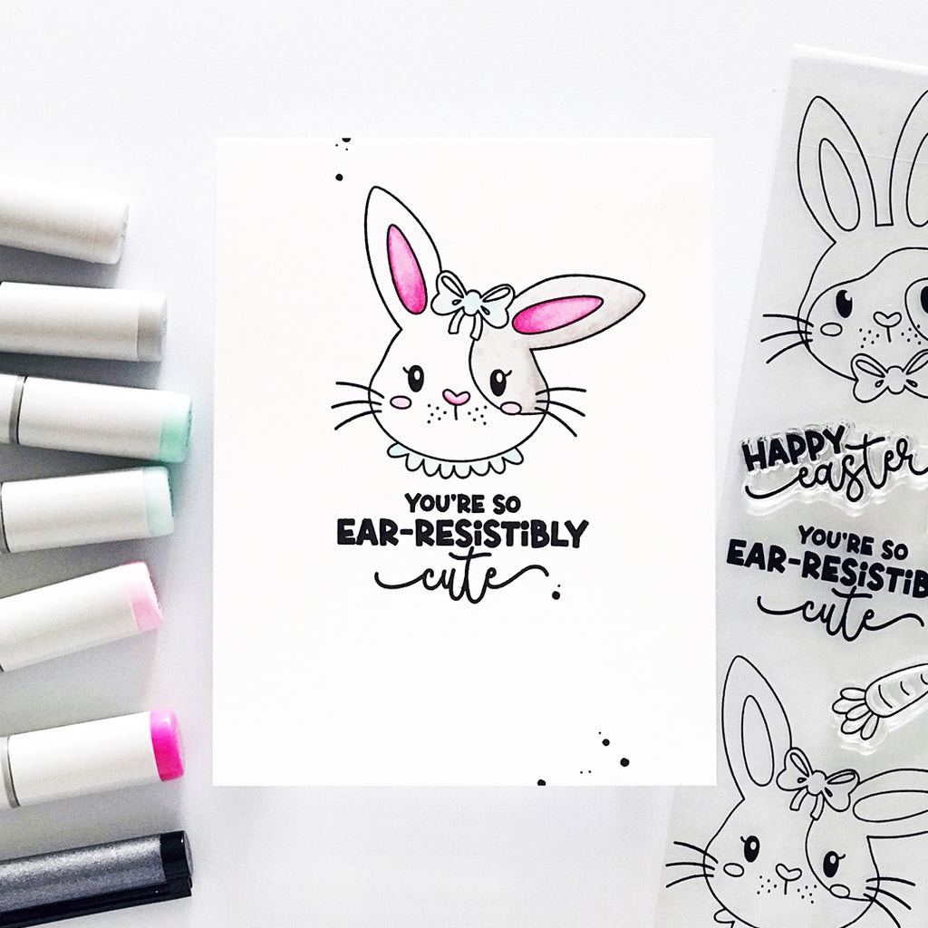 Simon Says Clear Stamps Ear-Resistibly Cute 2171ssc Rain or Shine Easter Card