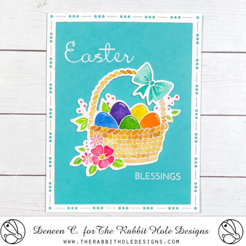 The Rabbit Hole Designs Easter Basket Dies trh-227d bows and flowers