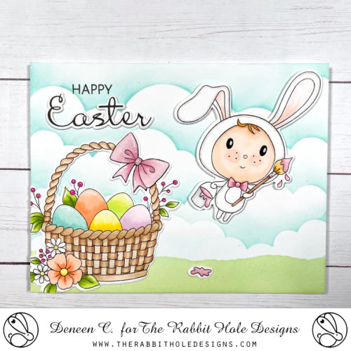 The Rabbit Hole Designs Easter Bunnies Clear Stamps trh-226 happy easter