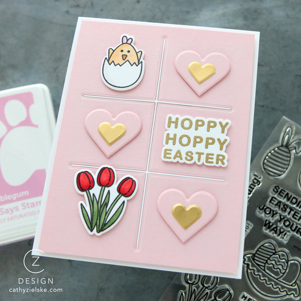 CZ Design Easter Grid Wafer Dies czd296c Beautiful Moments Easter Card | color-code:ALT01