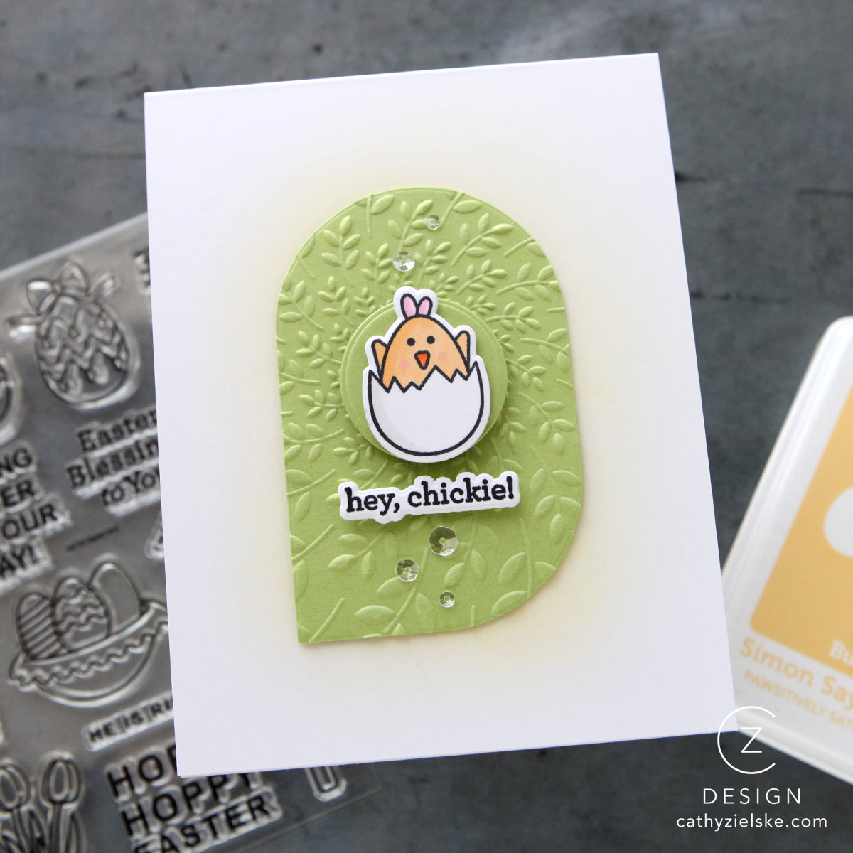 CZ Design Stamps and Dies Easter Grid set1181eg Beautiful Moments Easter Card | color-code:ALT05