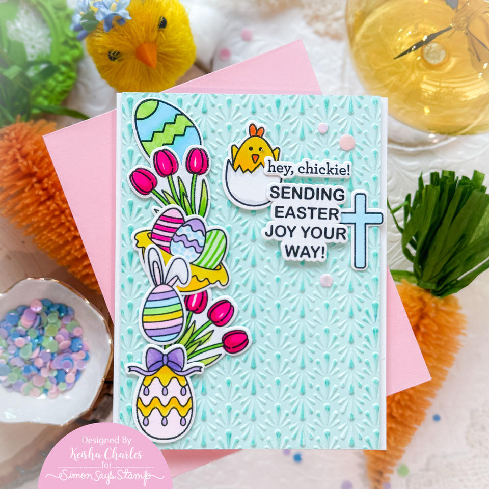 CZ Design Easter Grid Wafer Dies czd296c Beautiful Moments Easter Card
