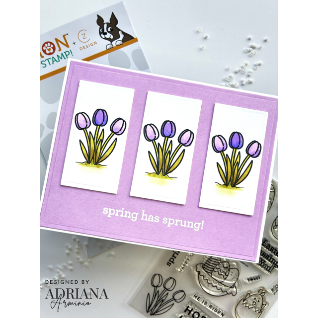 CZ Design Clear Stamps Easter Grid cz3102c Beautiful Moments Easter Card