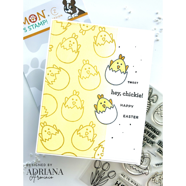 CZ Design Stamps and Dies Easter Grid set1181eg Beautiful Moments Easter Card