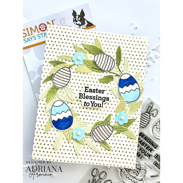 CZ Design Stamps and Dies Easter Grid set1181eg Beautiful Moments Easter Card