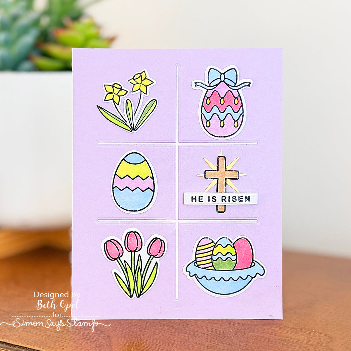 CZ Design Stamps and Dies Easter Grid Bundle set1194eg Beautiful Moments Easter Card