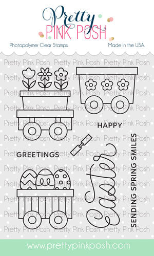 Pretty Pink Posh Easter Train Clear Stamps