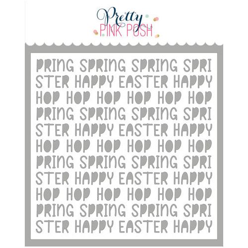 Pretty Pink Posh Easter Words Stencil