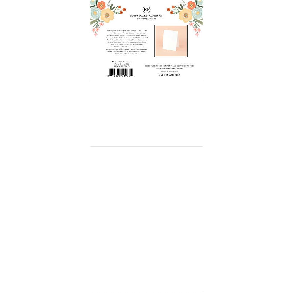 Echo Park A2 Scored Vertical Card Base Kit epcb102 Detailed Image