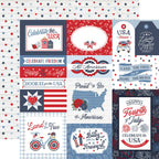 Echo Park All American 12 x 12 Collection Kit all501016 Fourth Of July Sentiments