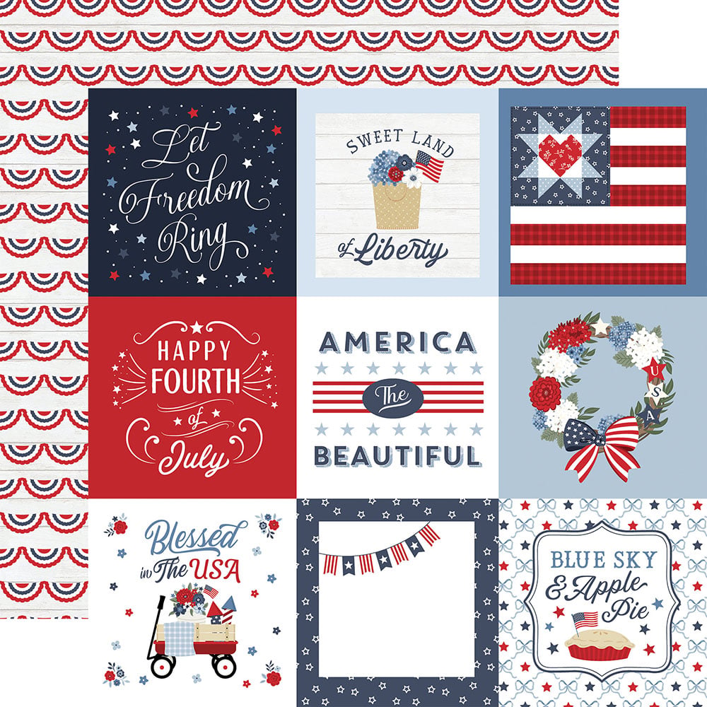 Echo Park All American 12 x 12 Collection Kit all501016 Patriotic Sentiments