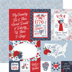 Echo Park All American 12 x 12 Collection Kit all501016 Red White And Boom Sentiments
