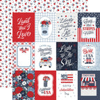 Echo Park All American 12 x 12 Collection Kit all501016 Stars And Stripes Layout