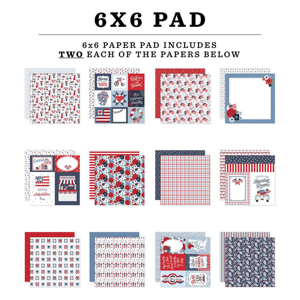Echo Park All American 6 x 6 Paper Pad all501023 Product Images