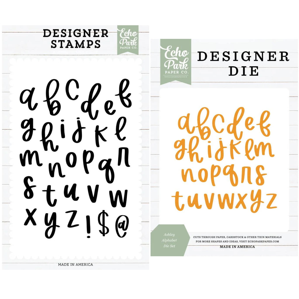Echo Park Ashley Alphabet Stamps And Dies Bundle