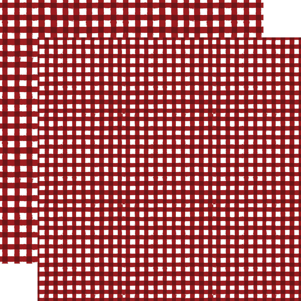 Echo Park Autumn Watercolor Gingham 12 x 12 Collection Kit wga522016 Burnt Red