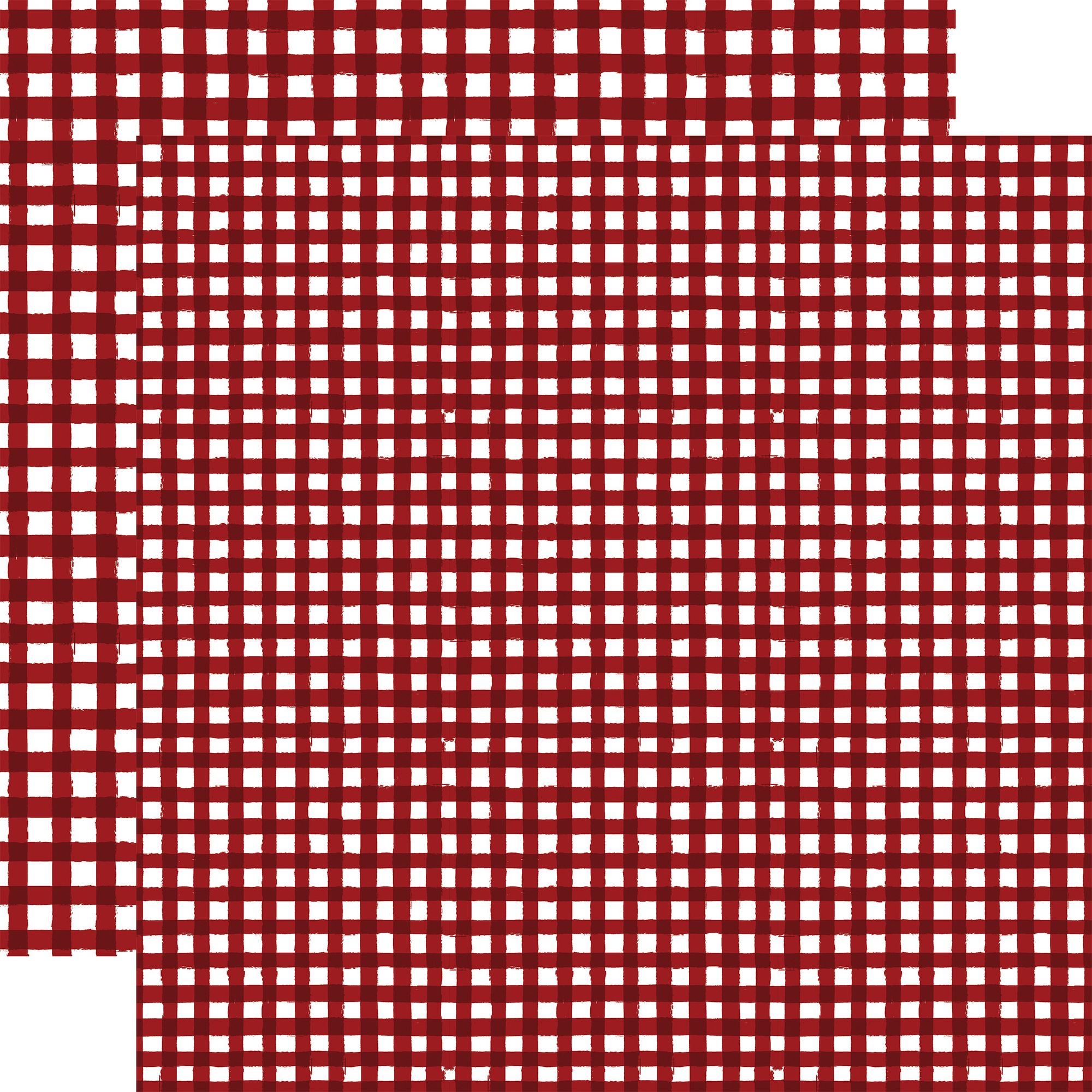 Echo Park Autumn Watercolor Gingham 12 x 12 Collection Kit wga522016 Burnt Red
