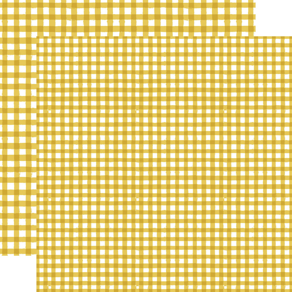 Echo Park Autumn Watercolor Gingham 12 x 12 Collection Kit wga522016 Mustard