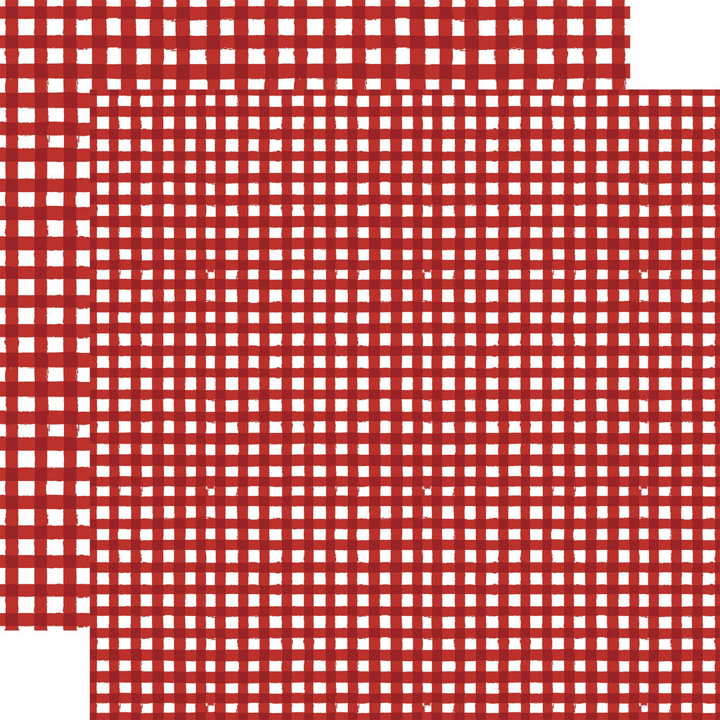 Echo Park Autumn Watercolor Gingham 12 x 12 Collection Kit wga522016 Red