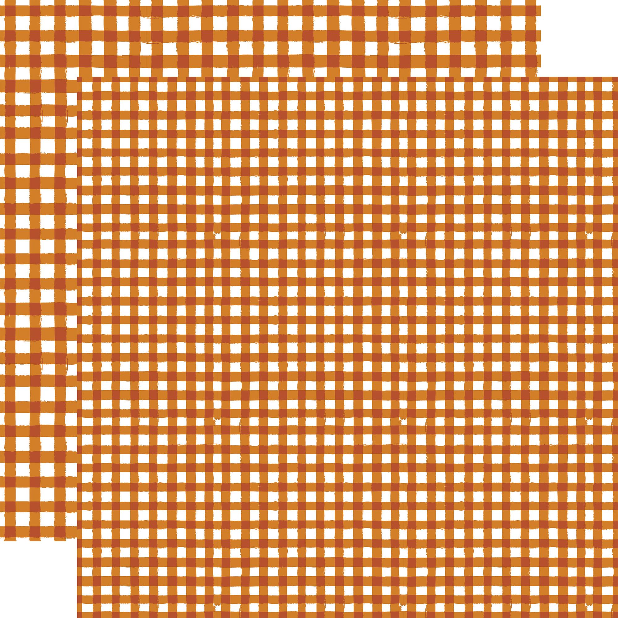 Echo Park Autumn Watercolor Gingham 12 x 12 Collection Kit wga522016 Rust Orange