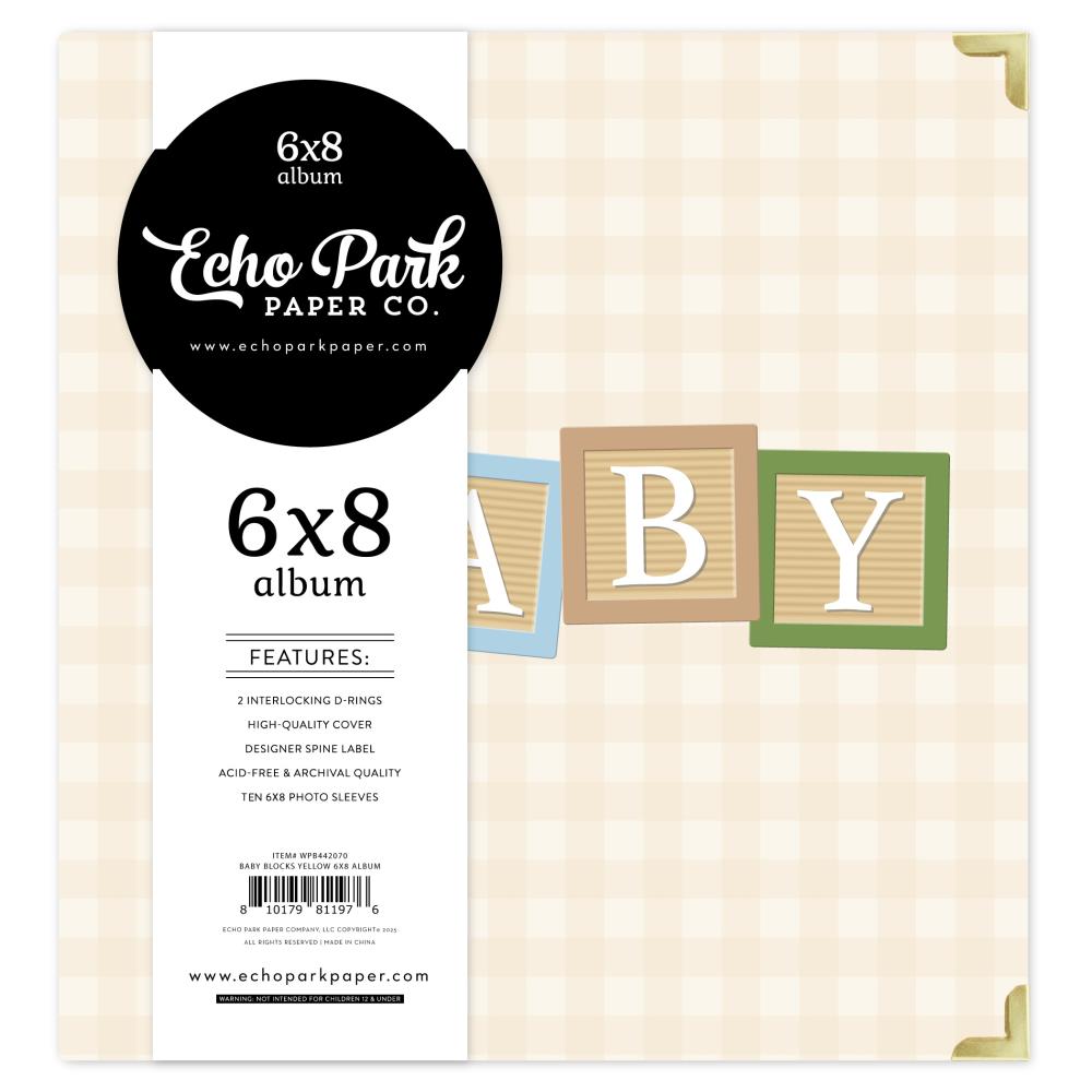 Echo Park Baby Blocks Yellow 6 x 8 Album wpb442070