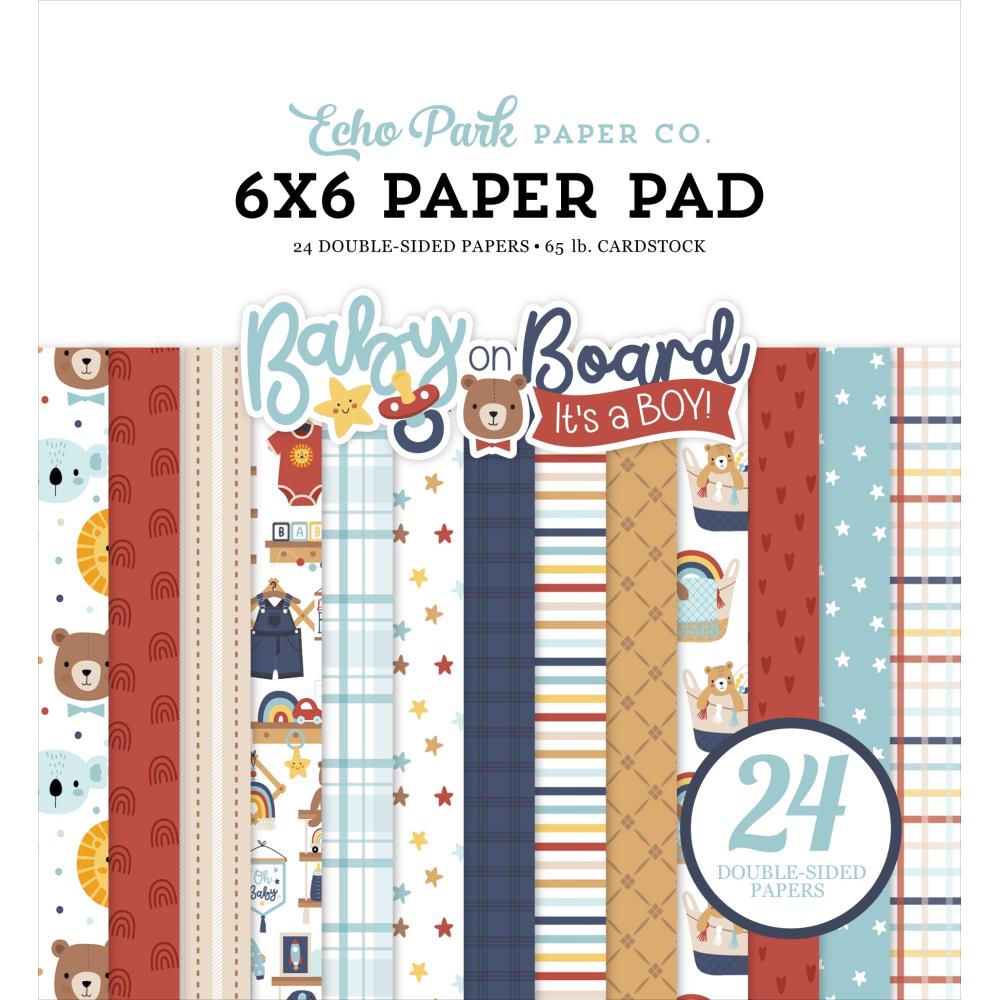 Echo Park Baby On Board Boy 6 x 6 Paper Pad bob415023
