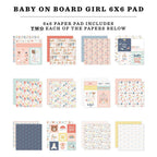 Echo Park Baby On Board Girl 6 x 6 Paper Pad bog414023 Detailed Product Image