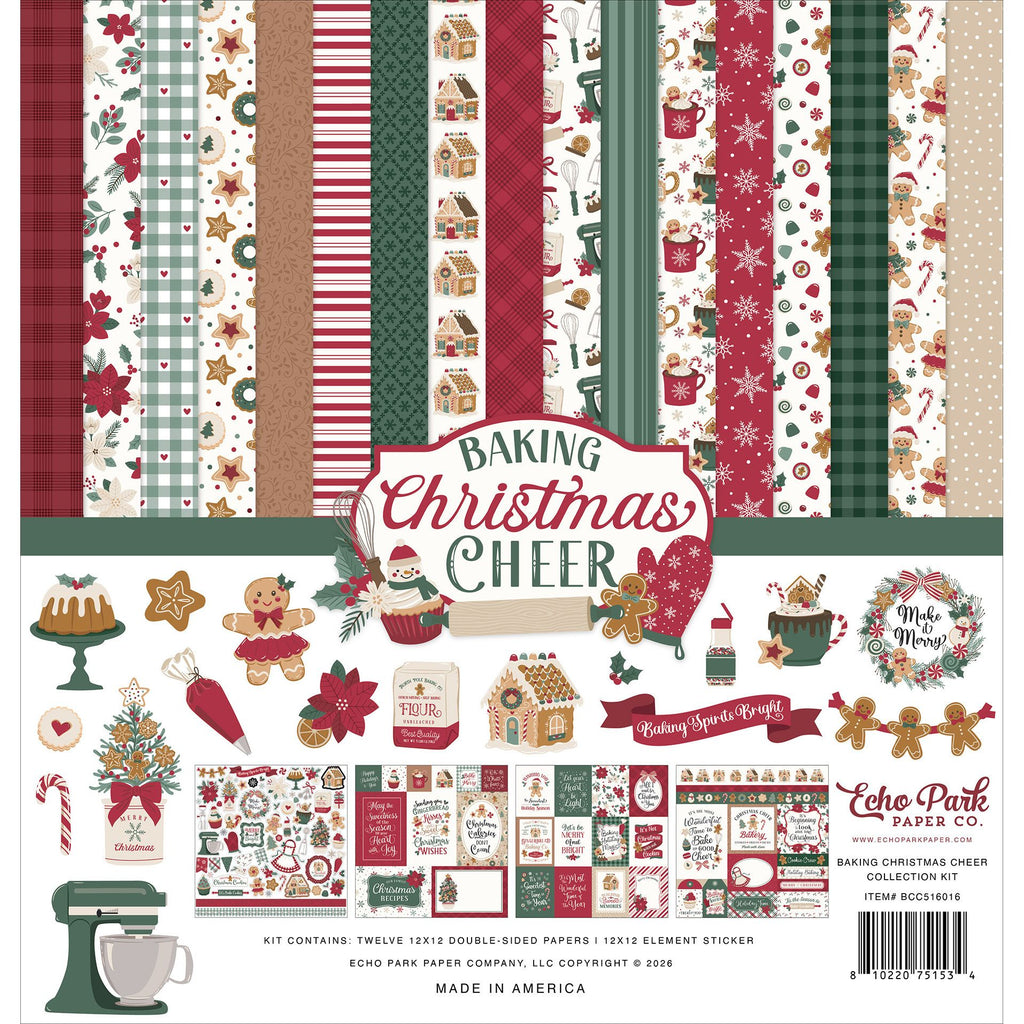 Echo Park Baking Christmas Cheer 12 x 12 Collection Kit bcc516016